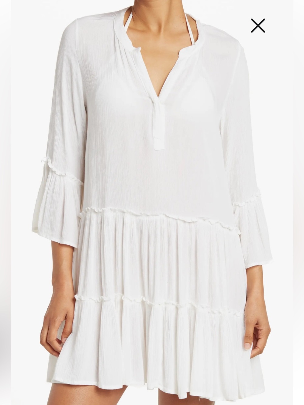 Elan Women's White Swim Cover-Up Dress size Large